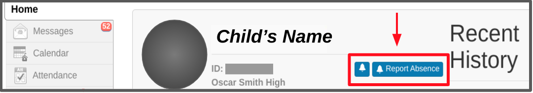 website absence button