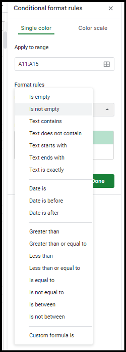 conditions