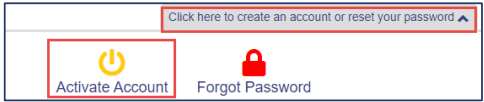 activate account icon, forgot password icon