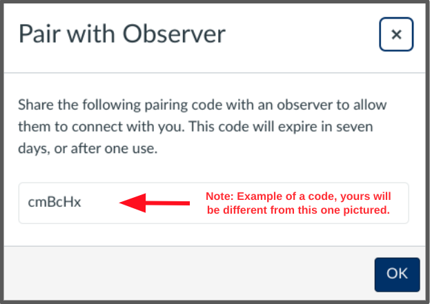 pairing code example