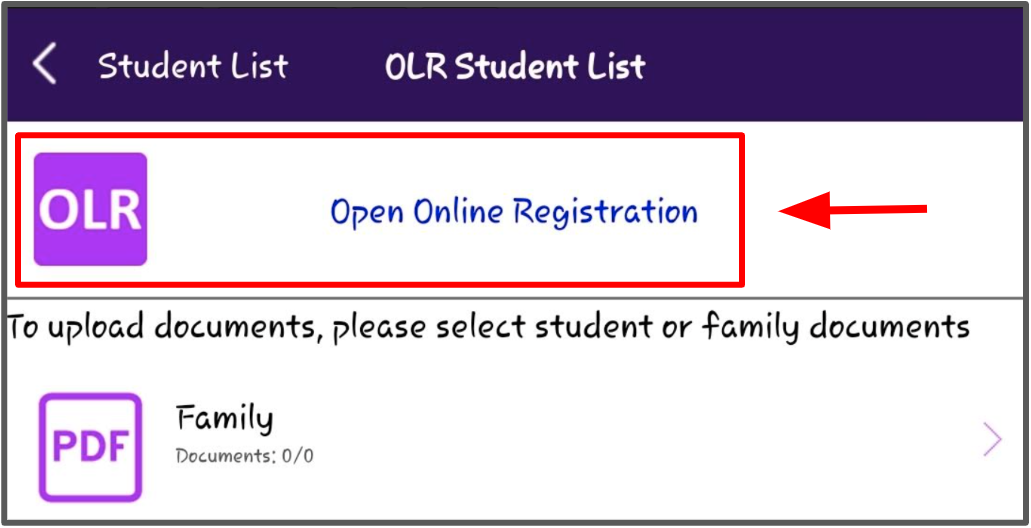 open online registration link