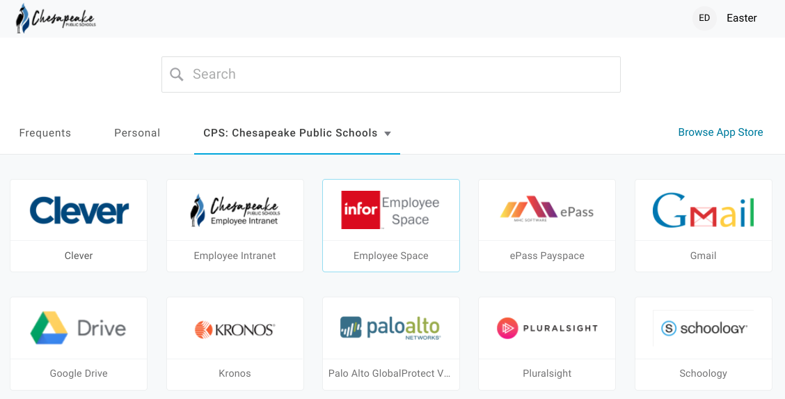 OneLogin staff portal