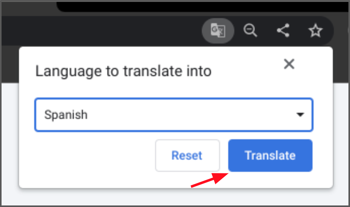 translate button