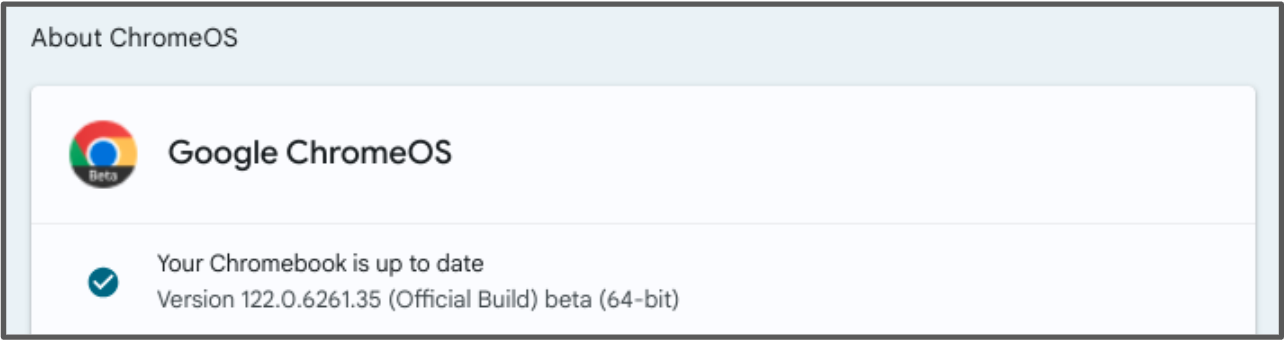 chromebook up to date