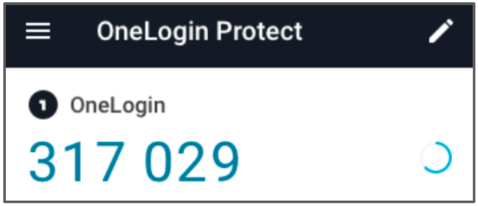 6 digit one time password