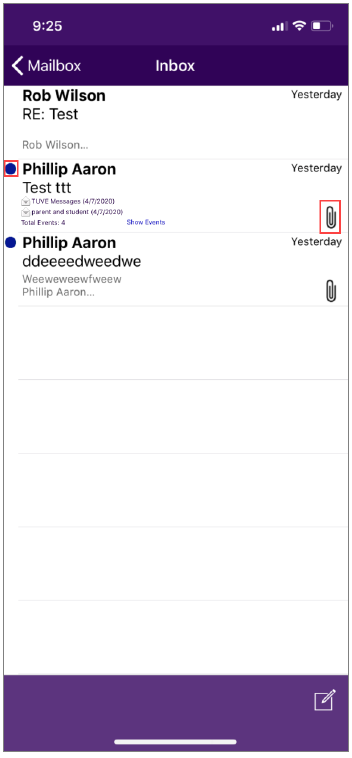 mobile inbox