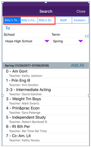 parent synergy mail search