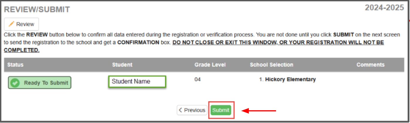 submit button