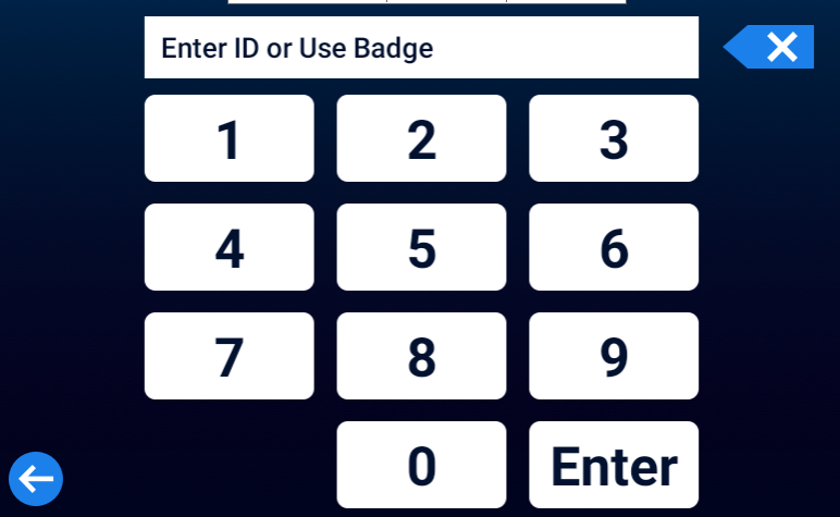 number pad pop up