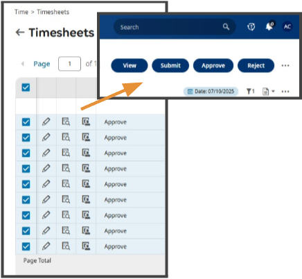 Approve All Timesheets