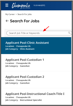 Search by Keyword