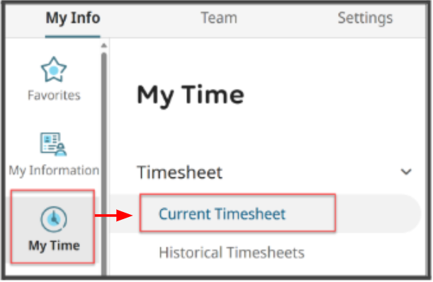 current timesheet