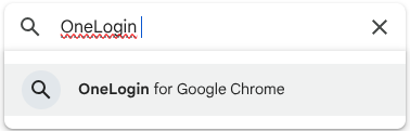 search OneLogin for Google Chrome