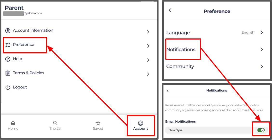 set up email notifications