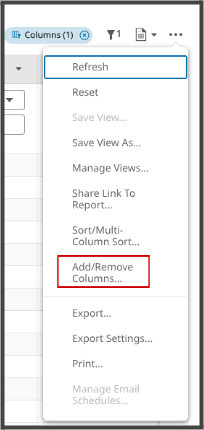 Add / Remove Columns