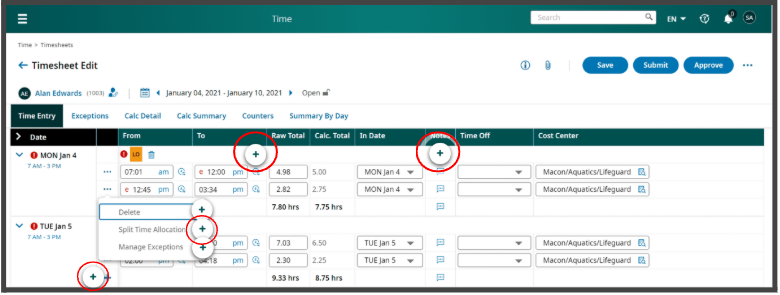 Hourly Employees Timesheets