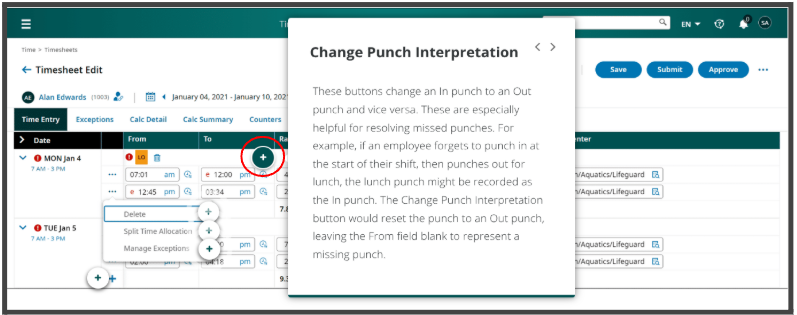 Change Punch Interpretation