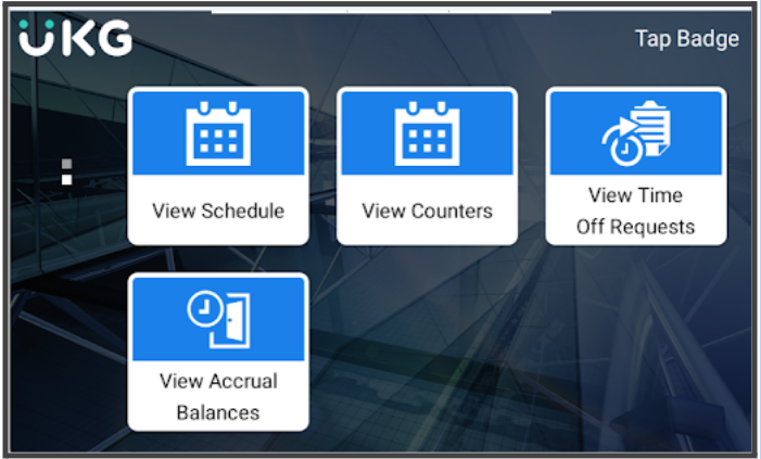 time clock menu screen2