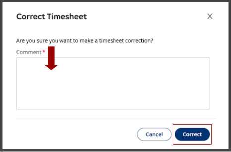 Correct Timesheet