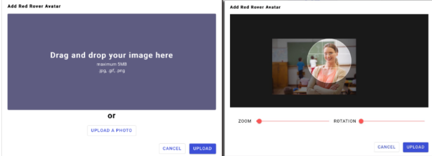 Red Rover Adding a Profile Picture