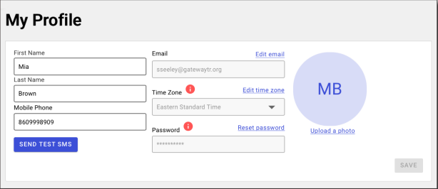 Red Rover My Profile Information Box 