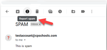 report spam icon individual email