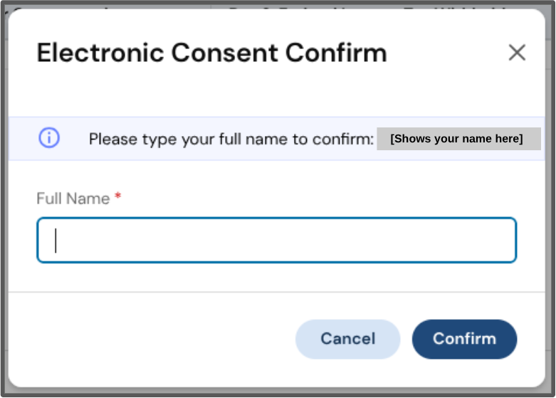 confirmation message: system was updated to indicate that you want to receive Form W2/W2C/1099 electronically.