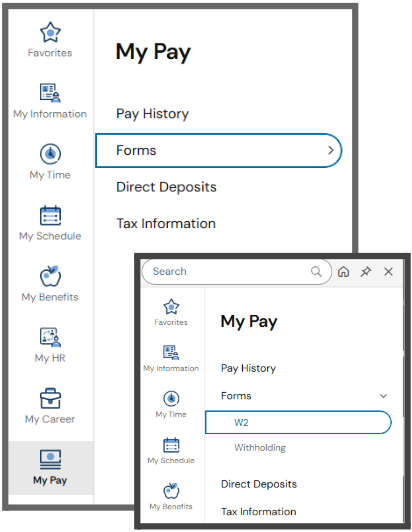 My Pay Forms and W2