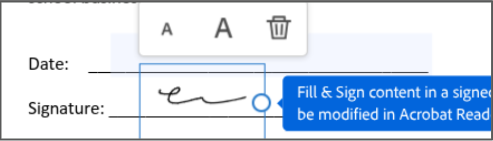 entered signature/initials