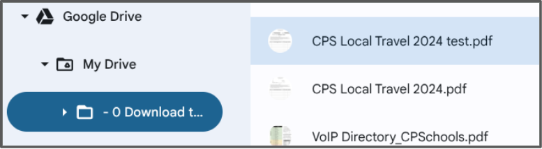 Google drive file in chromebook files app