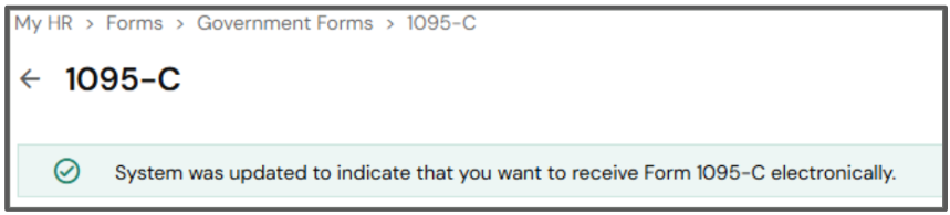 1095-C System Updated Screen