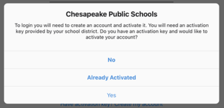 are you activated confirmation screen