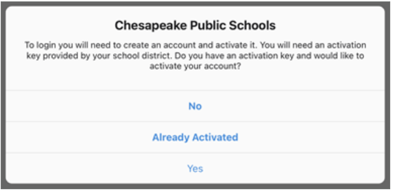 activation confirmation prompt 