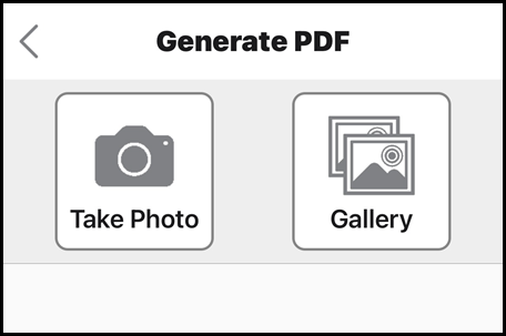 Scan Document options to Generate PDF