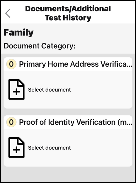 Family Documents Needed