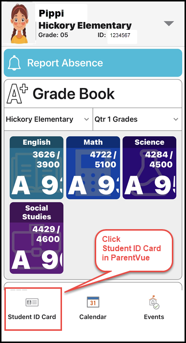 ParentVue Student ID card icon