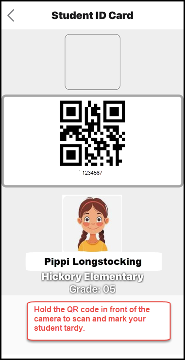 ParentVue Student ID Card QR code