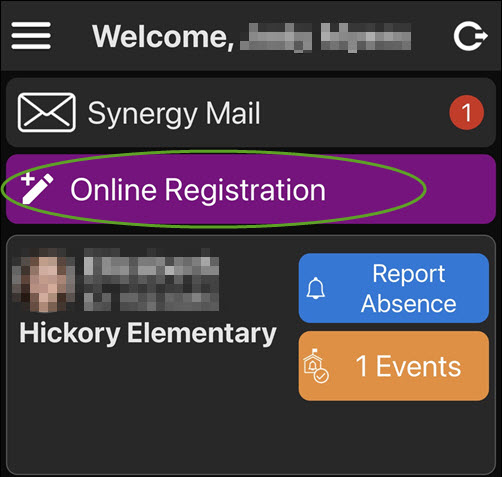 mobile online registration