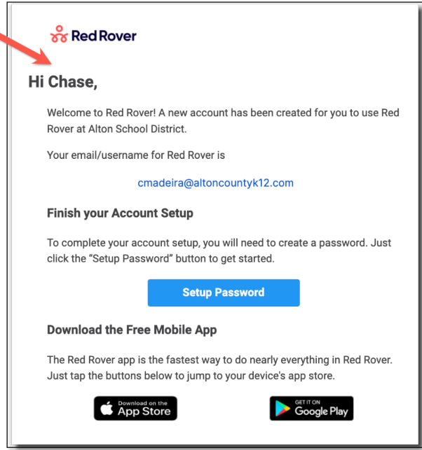 email notification