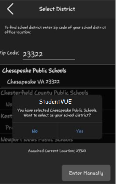 select Chesapeake Public Schools district