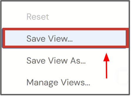 save view menu selection
