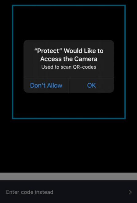 allow camera permissions screen