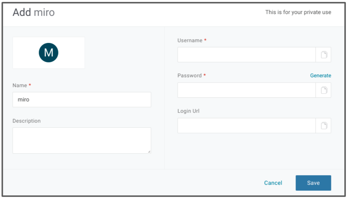 enter app login information details
