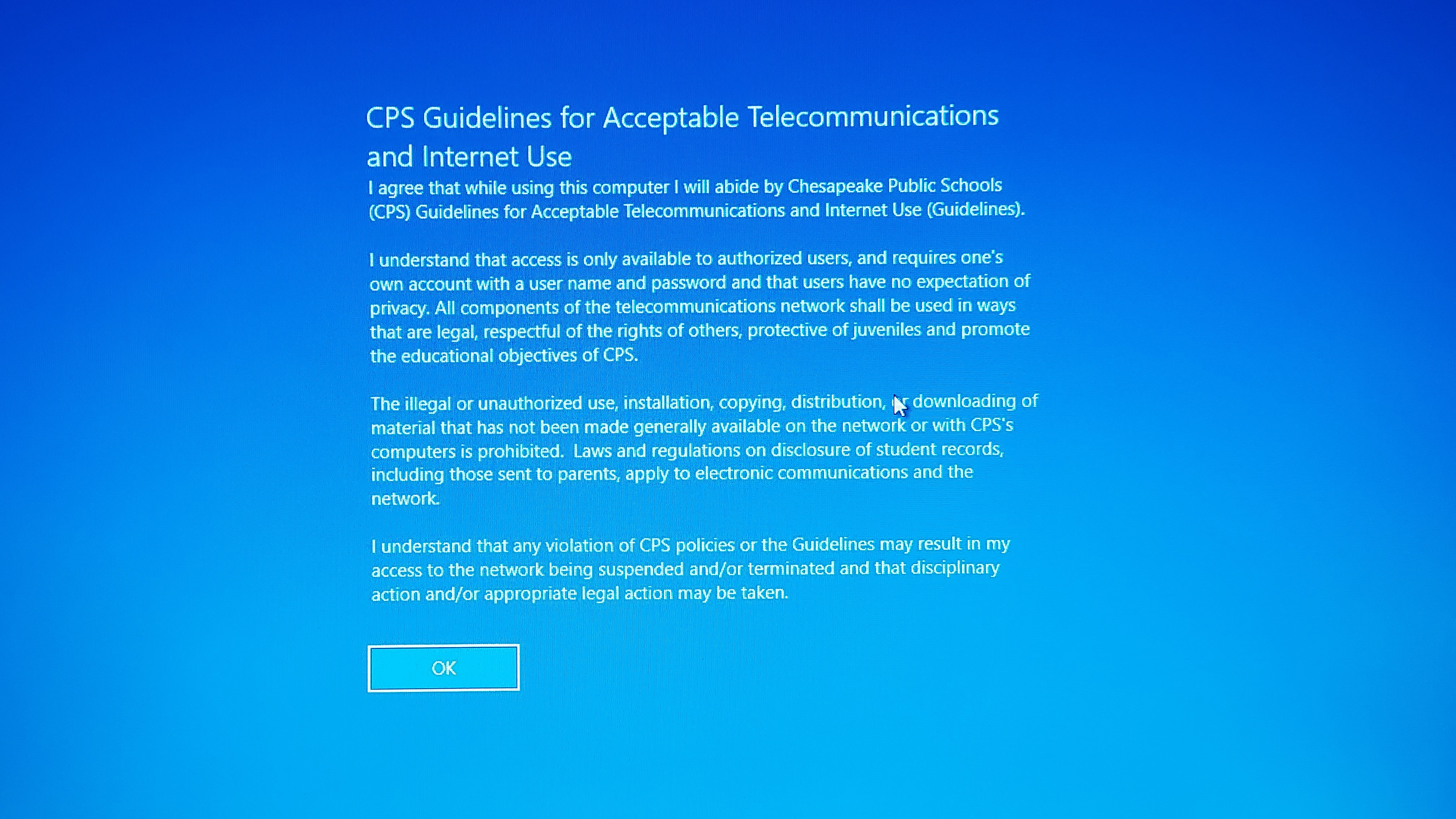 acceptable use policy