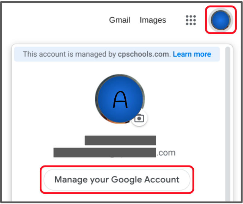 manage google account