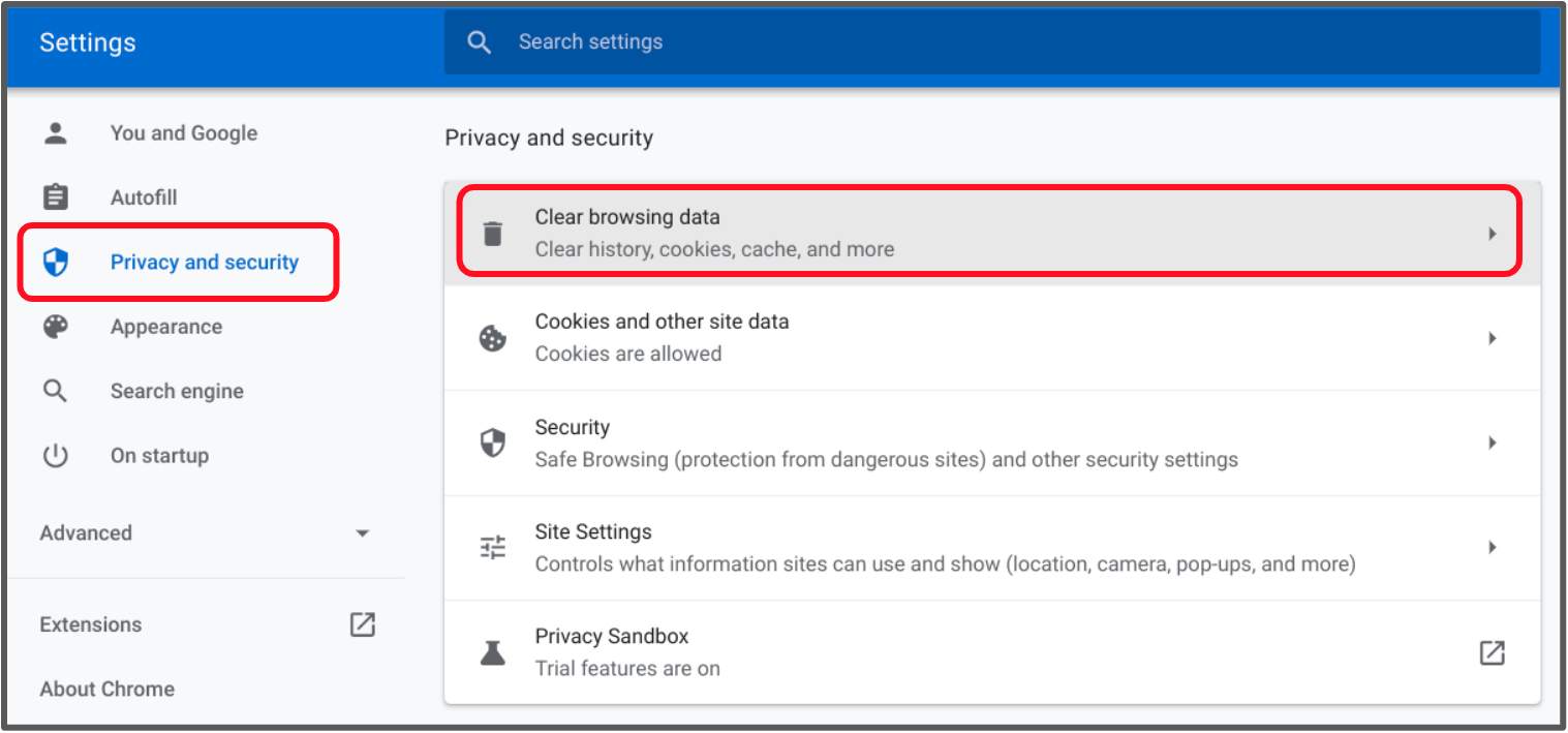 privacy security settings