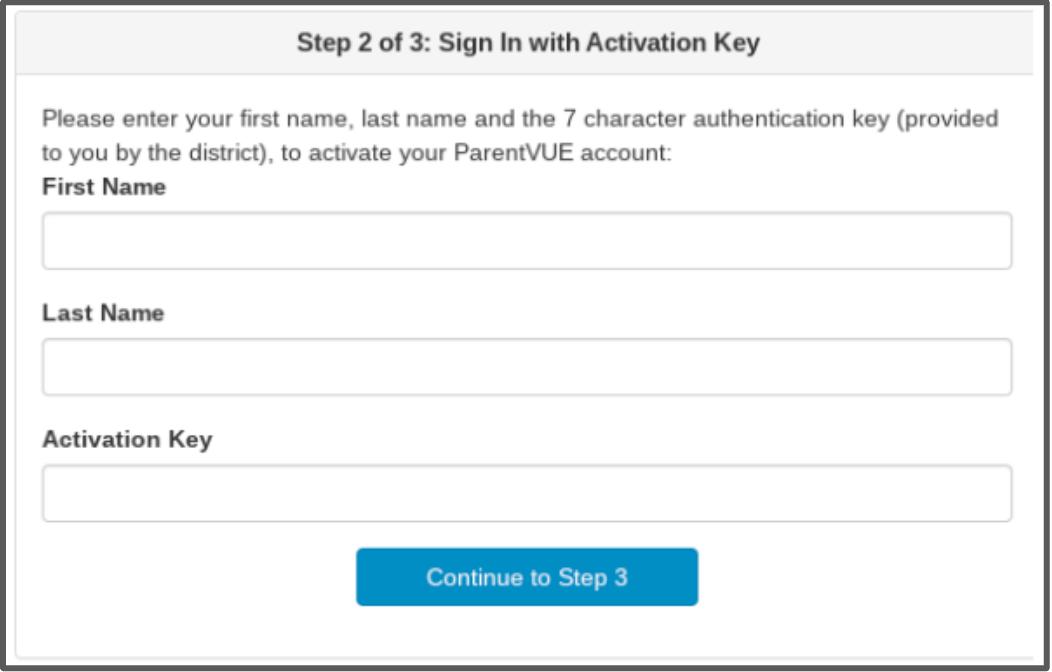 sign in with activation key window