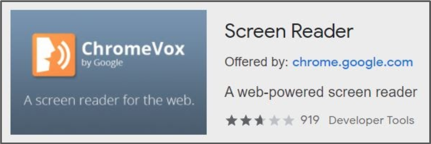 chrome vox screen reader app