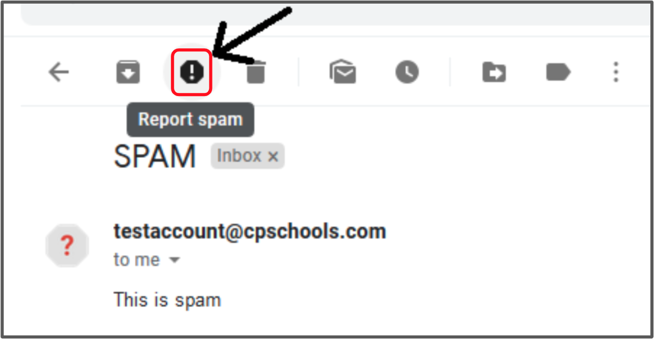 got spam report it here