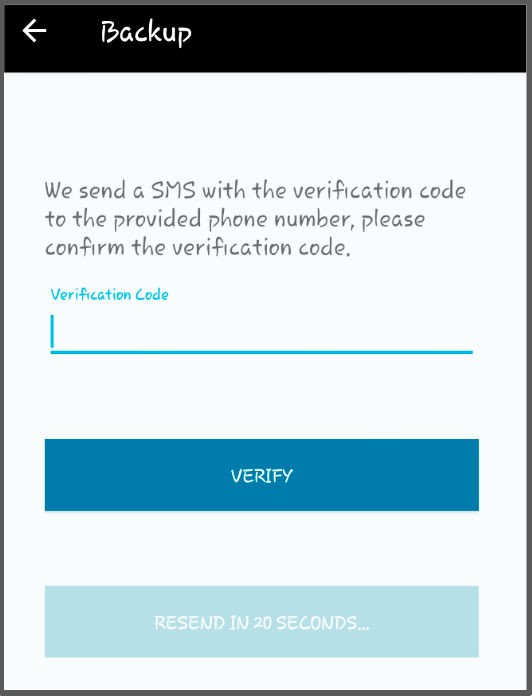 verification screen